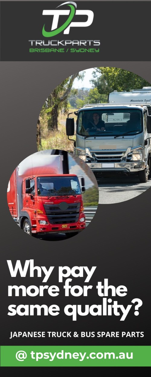 Here at Tp Sydney, we stock an extensive range of new American, Japanese and European truck and trailer spare parts. If you need a part straight away, chances are we'll have it on the shelf, although we can also source that hard-to-find part for your truck or trailer. Contact us now
https://tpsydney.com.au/